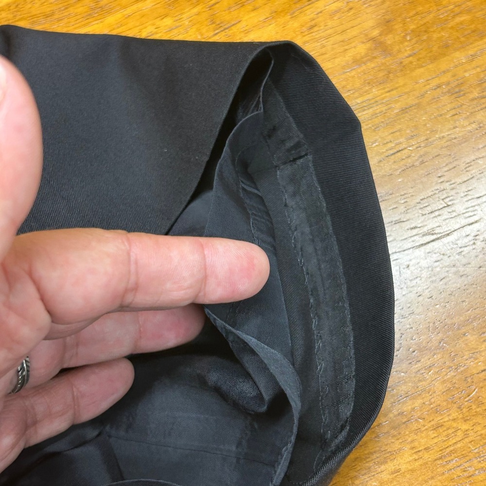 Brooks Brothers Petite 12P Black 100% Wool Bemberg Lined Straight Dress Pants - Picture 7 of 13
